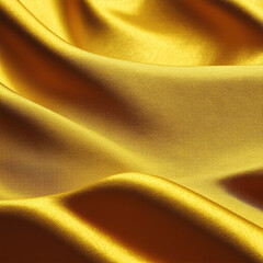 Golden silk, satin close up. Fabric texture