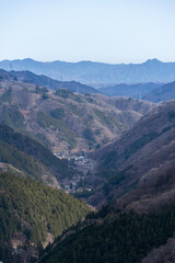 Naklejka premium 志賀坂峠から見る小鹿野町の風景