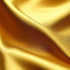 Golden silk, satin close up. Fabric texture