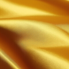 Golden silk, satin close up. Fabric texture
