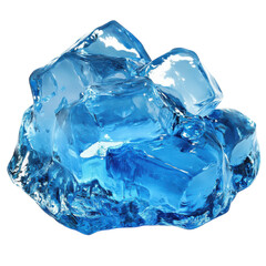 Obraz premium Stunning Blue Ice Texture on transparent background.