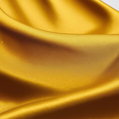 Golden silk, satin close up. Fabric texture