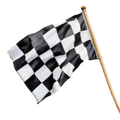 Checkered Flag White Background on transparent background.