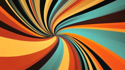 Abstract Colorful Striped Graphic Design