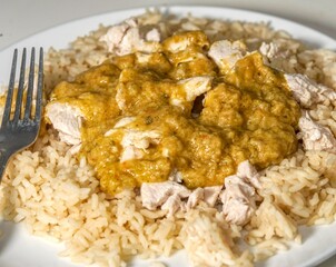 chicken curry with rice