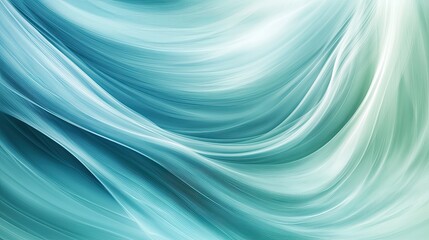 Fototapeta premium A blurred underwater background with gentle ripples of blue and turquoise, evoking a sense of calm and fluidity with copy space.