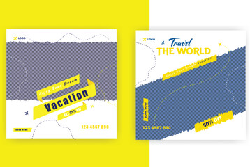 TRAVEL TOUR SOCIAL MEDIA POST BANNER TEMPLATE DESIGN
