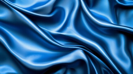 Obraz premium Stunning Blue Silk Fabric Texture - Luxurious Drape