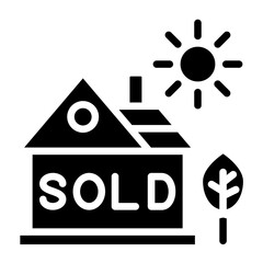 Vector Design House Sold Icon Style