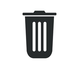 Trash icon illustrated in vector on white background