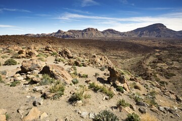 Lava in the caldera of the volcano Pico del Teide, Tenerife, Canary Islands, Spain, Europe
