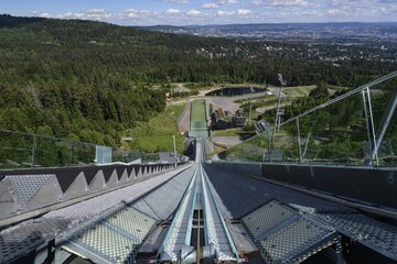 Obraz premium Former ski jump, Holmenkollen, Oslo, Norway, Europe