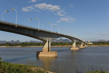 Third Thai-Laotian Friendship Bridge over the border river Mekong, Nakhon Phanom, Isan, Thailand, Asia