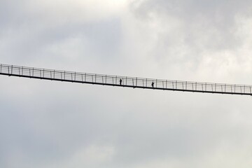 Obraz premium The suspension bridge Highline 179 near Reutte, Tyrol, Austria, Europe