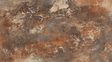 Fototapeta premium Brown rust covering a weathered metal sheet, showing a rich patina of corrosion and rough textures, ideal for vintage or industrial-style backgrounds