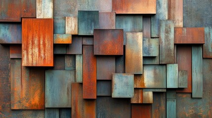 Textured oxidized metal with complex rust layers and varying tones, offering a dramatic industrial background with an aged appearance
