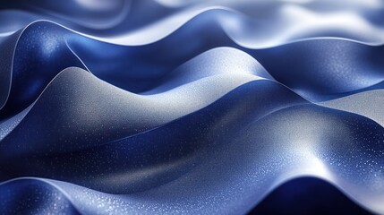 Obraz premium Abstract blue wavy fabric texture.