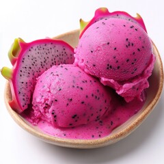 scoop of dragon fruit sorbet  ice cream