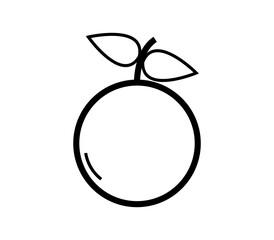 Peach icon illustrated on white background