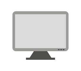 Computer monitor icon illustrated in vector on white background
