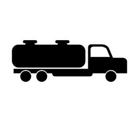 Truck icon with cistern illustrated in vector on white background