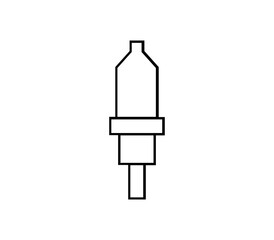 Spark plug icon illustrated in vector on white background