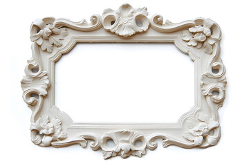 Frame mock up decorated with stucco in Renaissance and Baroque. Ornate Rococo Frame