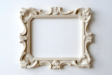 Frame mock up decorated with stucco in Renaissance and Baroque. Ornate Rococo Frame
