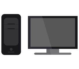 Computer icon illustrated in vector on white background