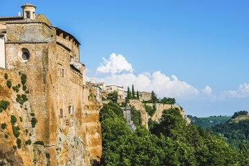 Obraz premium City walls of the Old Town of Orvieto, Umbria, Italy, Europe