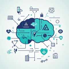 Obraz premium Professional health infographic about mental wellness