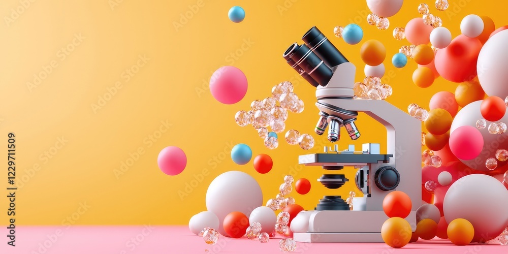 Aufkleber laboratory nanotechnology applications microscopy showcasing cutting-edge equipment and vibrant samp