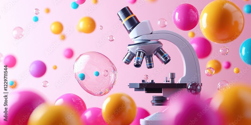 Aufkleber laboratory nanotechnology applications microscopy showcasing cutting-edge equipment and vibrant samp