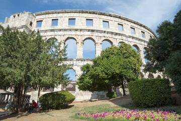 Roman amphitheater, Pula, Istria, Croatia, Europe