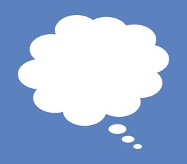 Think cloud icon illustrated in vector on white background
