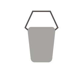 Bucket icon illustrated in vector on white background