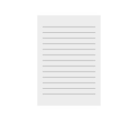 Sheet of paper icon illustrated in vector on white background