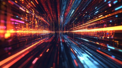Obraz premium Futuristic Concept of Cryptocurrencies in the Virtual Space of Digital Transactions