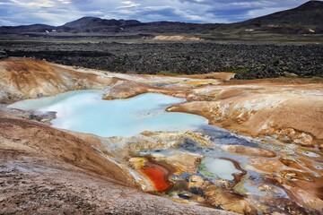 Krafla volcanic area, sulfur springs, Leirhnjúkur, Reykjahlíð, Mývatni, Island