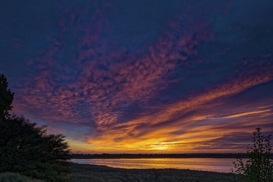 Sunrise, near Grieben, Hiddensee, Mecklenburg-Western Pomerania, Germany, Europe