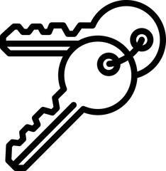 House Keys Line Icon