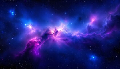 Stunning Purple and Blue Nebula Space Background Image