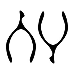 Vector Design Wishbone Icon Style