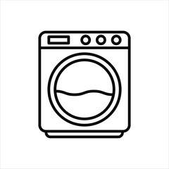 Washing Machine Line Icons Design Elements Illustration