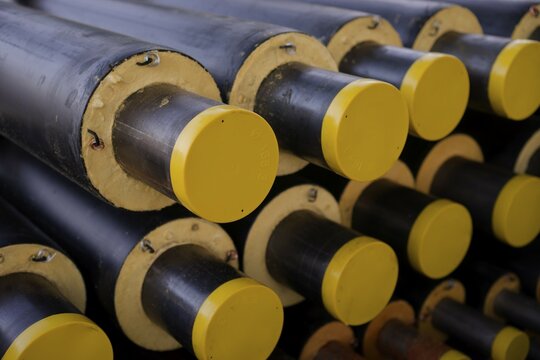 District heating pipe system, energy transition, energy supply, district heating, pipes, Schw&auml;bisch Hall, Baden-W&uuml;rttemberg, Germany, Hohenlohe, Heilbronn-Franconia, Europe