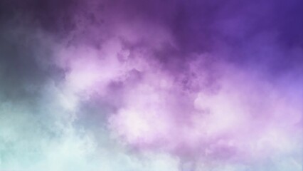 Purple blue white smoke background, abstract colored clouds texture, color gradients poster design, 3d illustration