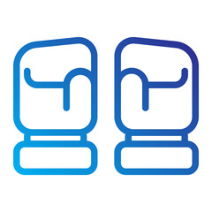 Ski Gloves line gradient Icon