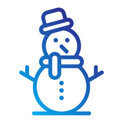 Sport Snowman line gradient Icon