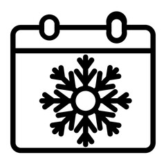 Ski Calendar line Icon