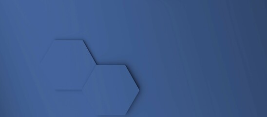 Abstract modern classic blue honeycomb background, 3d rendering
